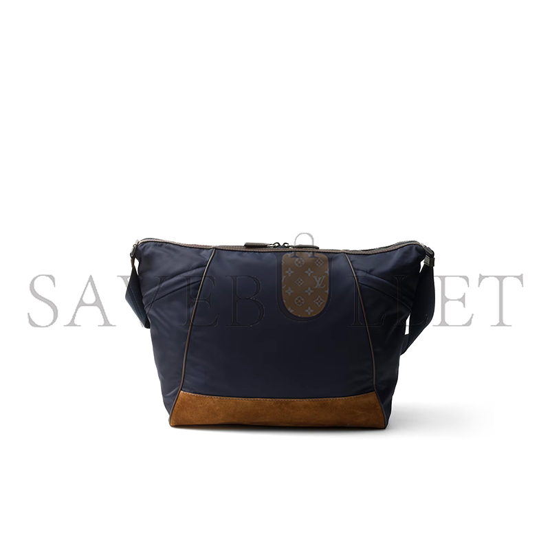 PRADA RE-NYLON AND LEATHER SHOULDER BAG 2VH180 (34*34*17cm) PRADA RE-NYLON AND LEATHER SHOULDER BAG 2VH180 (34*34*17cm)
